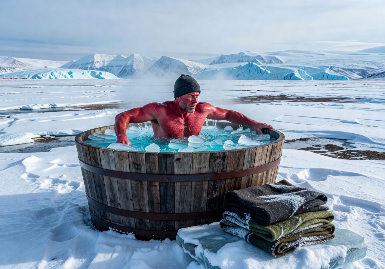Arctic ice plunge bath wellness