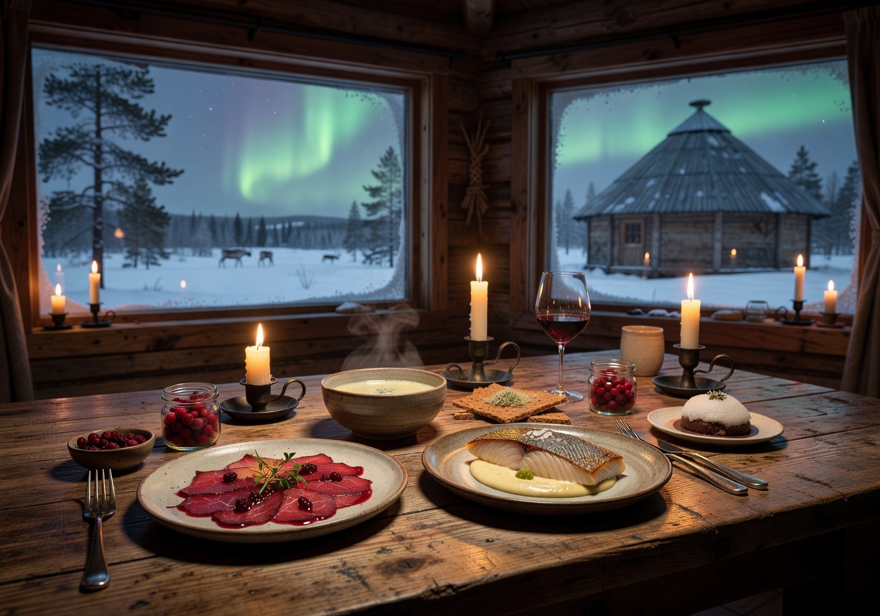 Arctic tasting menu Lapland gourmet