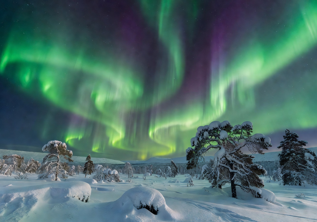 Northern Lights aurora borealis Lapland