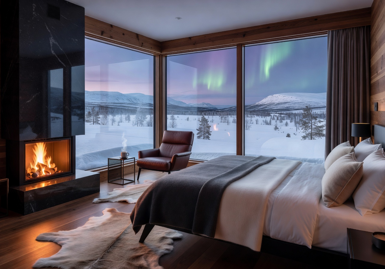 Santa's Hotel Santa Claus Arctic luxury suite in Rovaniemi Lapland